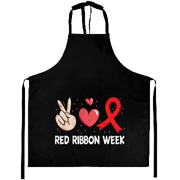 Discover Red Peace Ribbon Week Awareness October Aprons