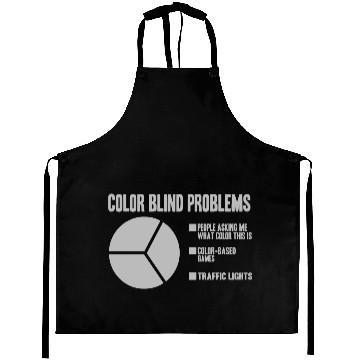 Discover Color Blind Problems Pie Chart Funny Colorblind Aprons