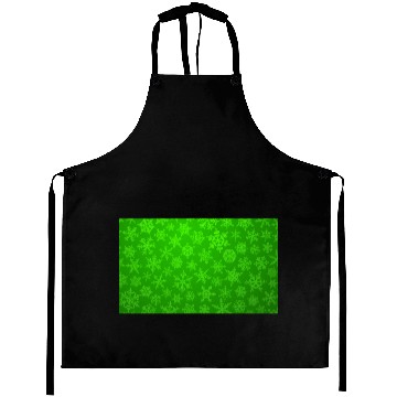 Discover Green Snowflakes Christmas Pattern Aprons
