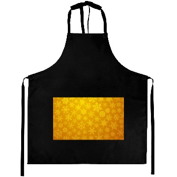 Discover Yellow Snowflakes Christmas Pattern Aprons