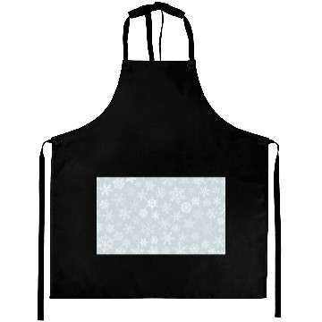 Discover Winter Snowflakes Pattern Grey White Aprons