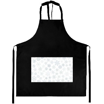 Discover Christmas Snowflakes Pattern Grey White Aprons
