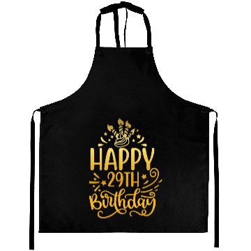 Discover Happy 29th Birthday Presents 29 Year Old Gift Gold Aprons