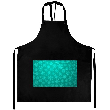 Discover Teal Snowflakes Christmas Pattern Aprons