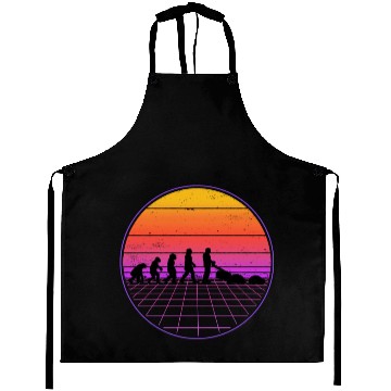 Discover Robotic Lawnmower Evolution Retro Aprons