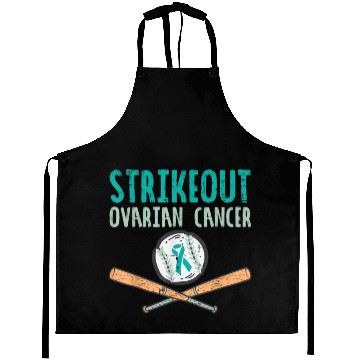 Discover Funny Baseball Lover For Teal Ribbon Awareness Aprons