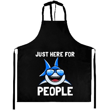 Discover Just here for People shark Aprons