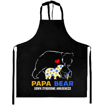 Discover Papa Bear Down Syndrome Awareness Aprons