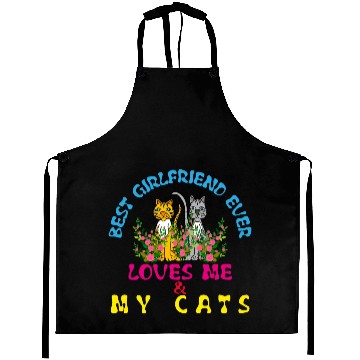 Discover cats & girlfriend Aprons