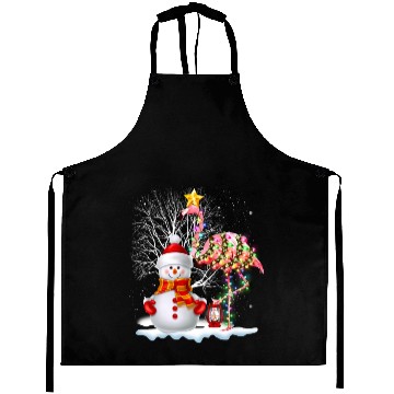 Discover Funny Christmas Tree Flamingo Hat Santa Best Xmas Aprons