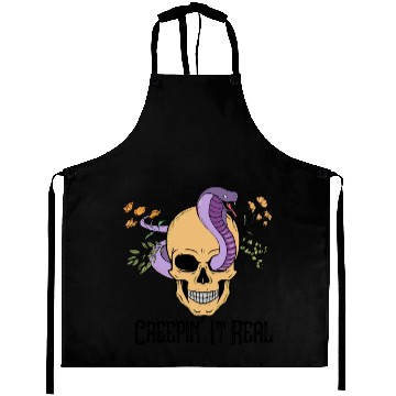 Discover Creeping It Real Scary Skull Aprons