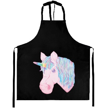 Discover kawaii rainbow unicorn Aprons