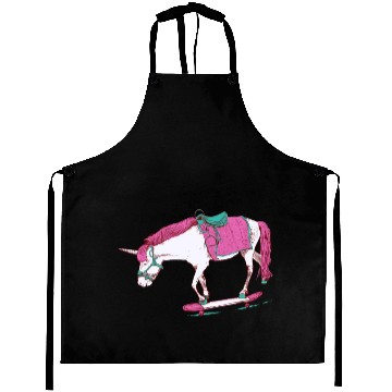 Discover Unicorn on a Skateboard Aprons
