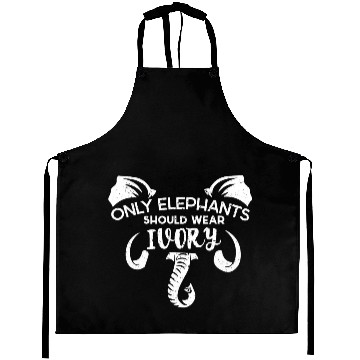 Discover Elephants Ivory Extinction Awareness Save Animals Aprons