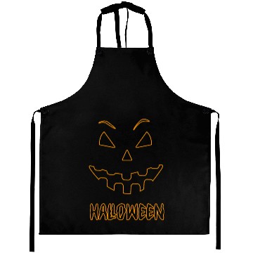 Discover halloween scary evil pumpkin funny pumpkin head Aprons