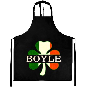 Discover Boyle Irish Surname Ireland Flag Shamrock Aprons