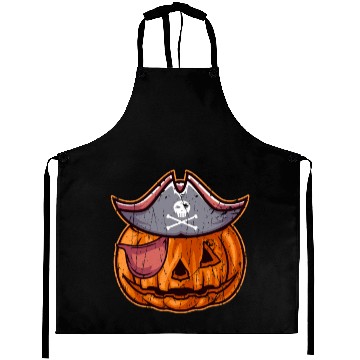 Discover Pirate Pumpkin Head - scary pumkin Aprons