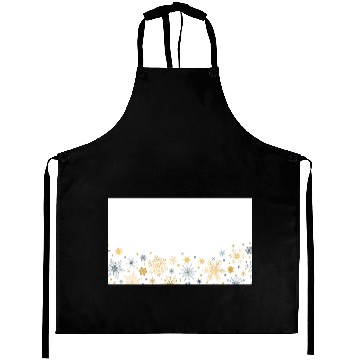 Discover Elegant Snowflakes White Gold Silver Aprons