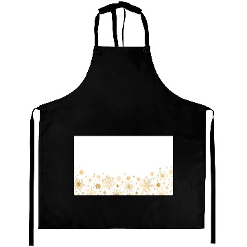 Discover Elegant White Gold Snowflakes Aprons