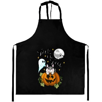 Discover Pumpkin Dog - trick or treat Aprons