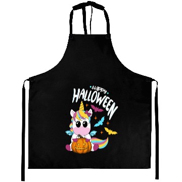 Discover Bat Unicorn - Happy Halloween Aprons
