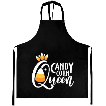 Discover Candy Corn Queen Funny Halloween Costume Gift Aprons