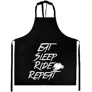 Discover Motorcycle Eat Sleep Ride Repeat Graphic Aprons