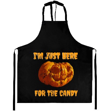 Discover I'M JUST HERE FOR THE CANDY OLD PUMPKIN DRAWING Aprons