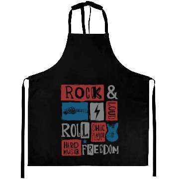 Discover rock music guitar player Aprons