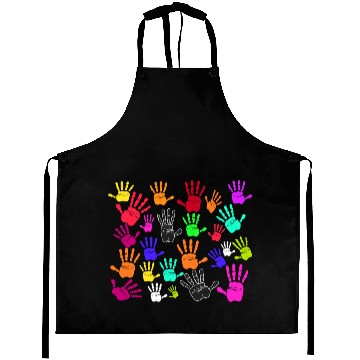 Discover Hands Fitted Print Right And Left Aprons
