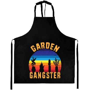 Discover Funny Gardener Botanical Garden Gangster Aprons