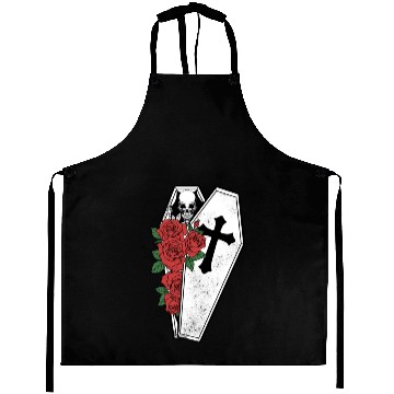 Discover Skeleton Roses Coffin Aprons
