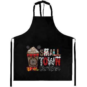 Discover Small Town Christmas Coffee Aprons