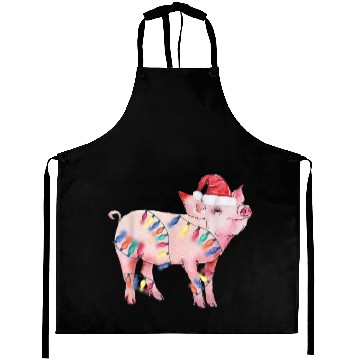 Discover Santa Pig Christmas Lights Pig Lover Christmas Aprons