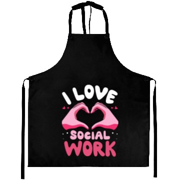 Discover I Love Social Work Job Worker Graduation Aprons