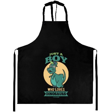 Discover Just A Boy Who Loves Dinosaurs Aprons