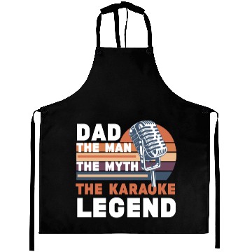 Discover Dad The Man The Myth The Karaoke Legend Aprons