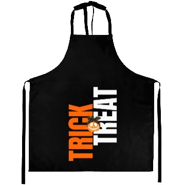 Discover trick or treat Typography Saying Aprons