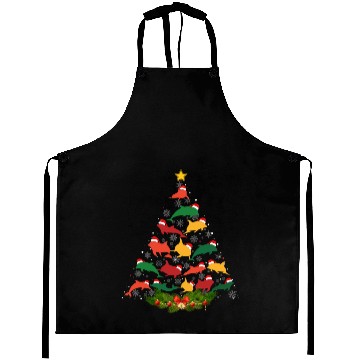 Discover Family Matching Christmas Pajama Dolphin Xmas Tree Aprons
