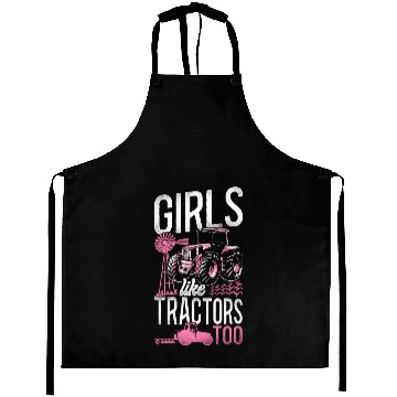 Discover Farming Farmer Girl Tractor Aprons