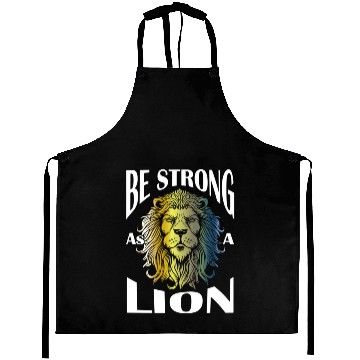 Discover be strong as a lion Aprons