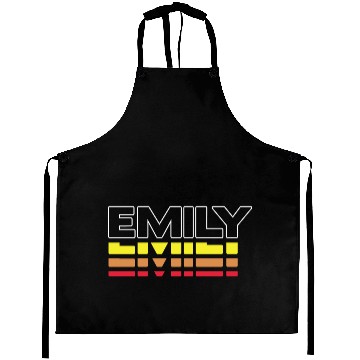 Discover Emily First Name Funny Vintage Sunset Emily Aprons