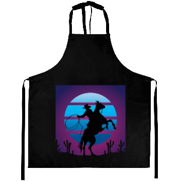 Discover Synthwave Cowboy Rancher Gift Aprons