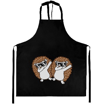 Discover 2 dabbing hedgehog friends Aprons