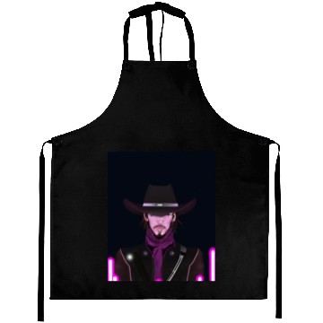 Discover Goth Synthwave Outrun Goth Cowboy Aprons