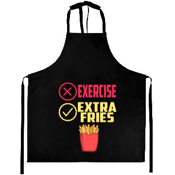 Discover Exercise Extra Fries Chips Workout Gym Aprons