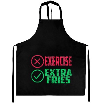 Discover Exercise Extra Fries Gym Chips Workout Aprons