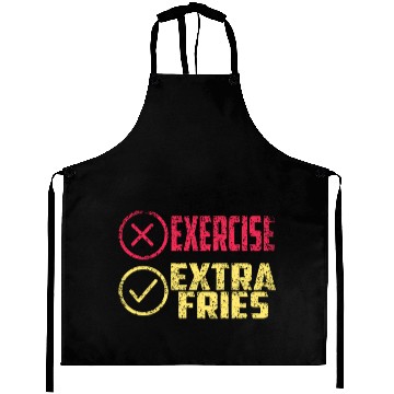Discover Exercise Extra Fries Chips Workout Gym Aprons