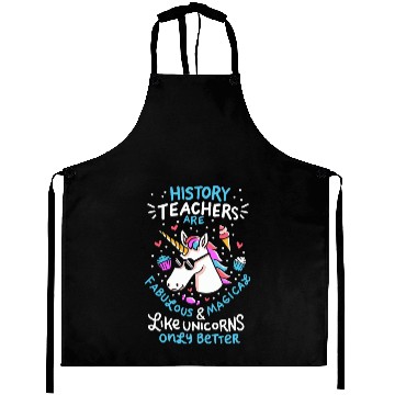 Discover School Unicorn Funny Saying History Teacher Gift Aprons
