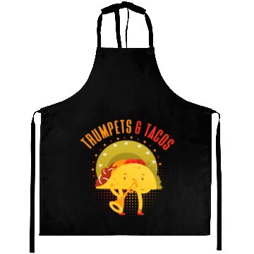 Discover Funny Trumpet Player Taco Lover Aprons